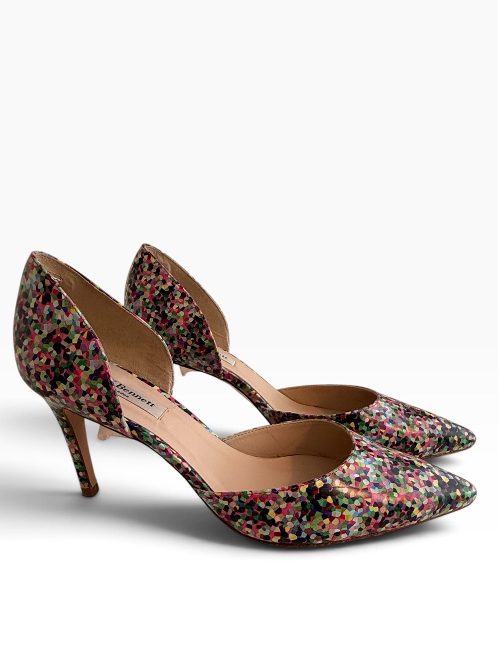 L.K. Bennett London  D'Orsay Pointed-Toe"Flossie" Pumps Multicolor Confetti
